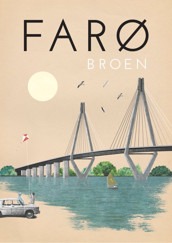Farø Broen / 30x42 cm